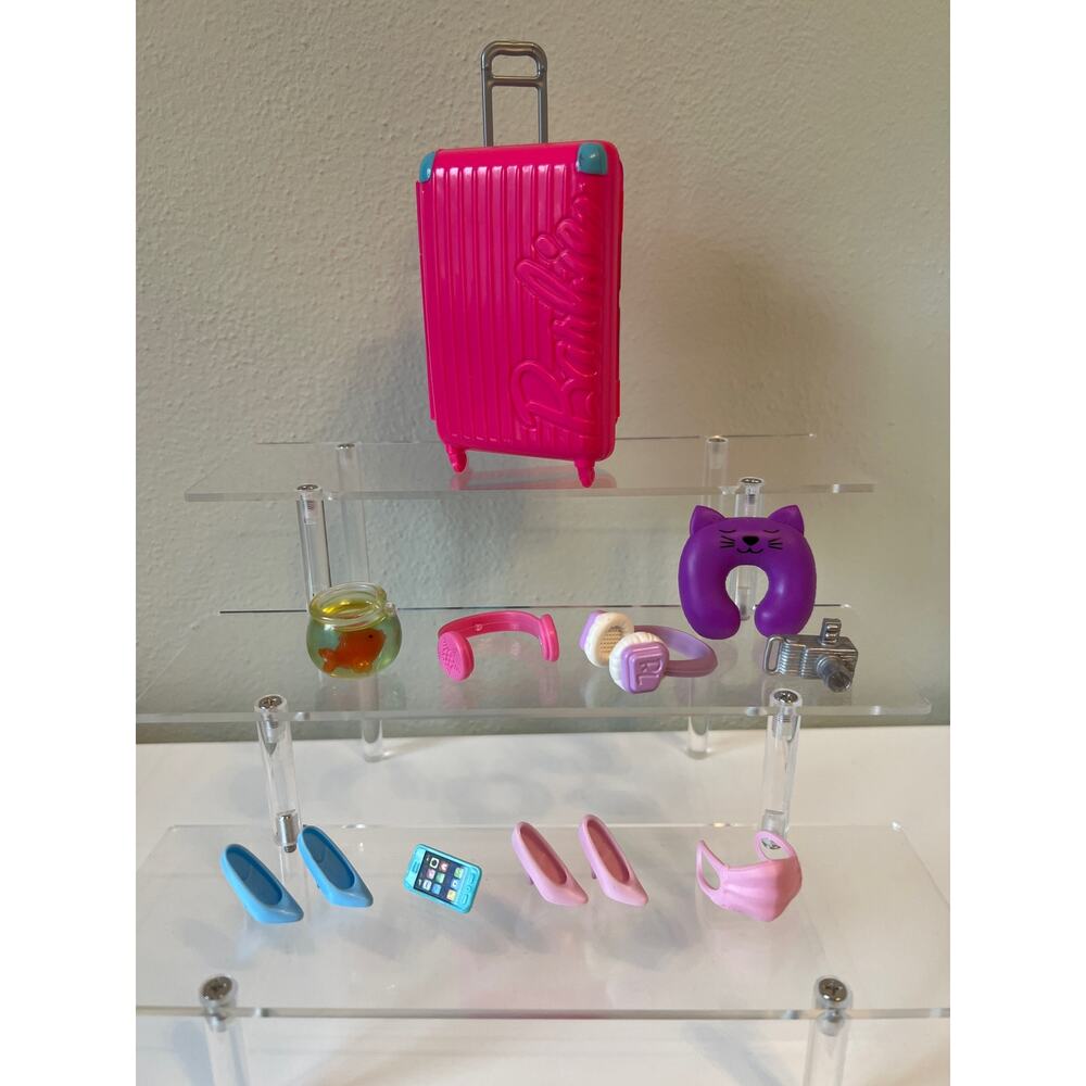Barbie Fashion Doll Travel Luggage Shoe Housewares Accessory Lot